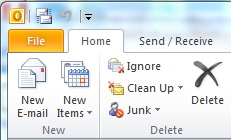 Outlook - File Tab