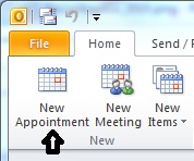 Outlook - Select Appointment