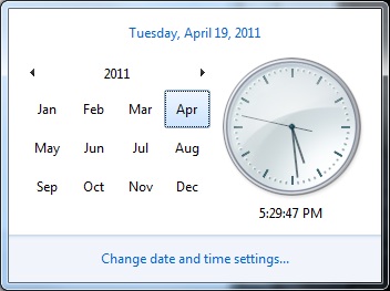 Windows Calendar - all months