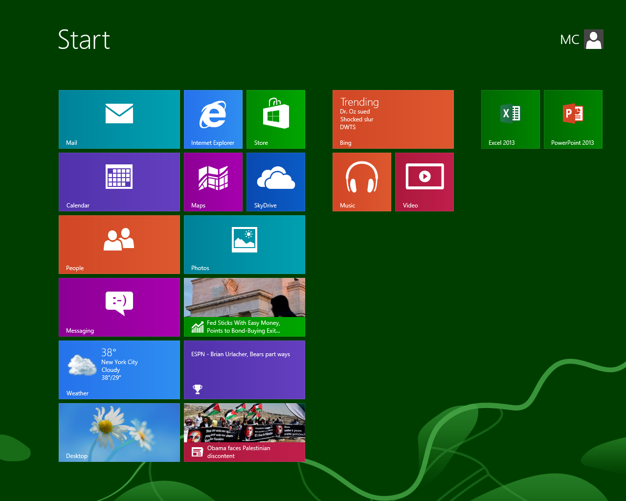 Windows 8 Start Screen Basics Mouse  Top Hat Techs