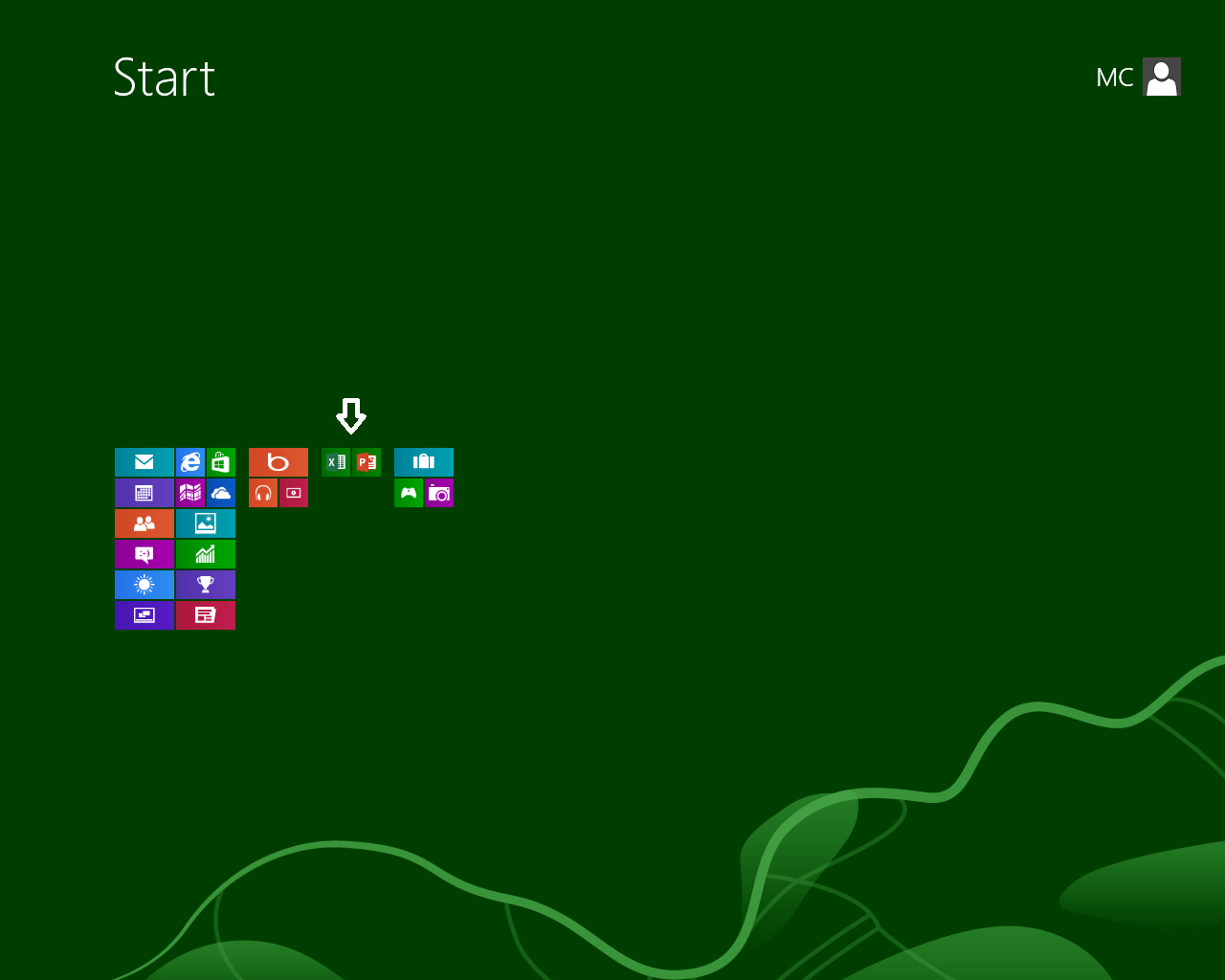 Windows 8 Start Screen Group Title