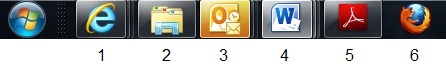 Icons on Left Side of Taskbar Numbered